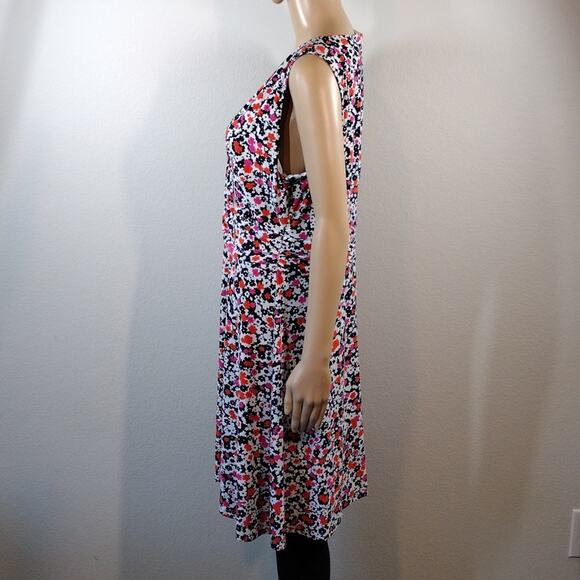 Tommy Hilfiger Navy Pink Orange Floral Flower Summer Stretchy Plus Size Dress 14 - Picture 4 of 14